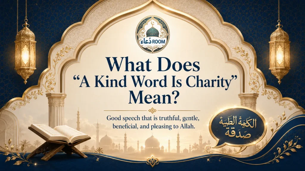 What Does “A Kind Word Is Charity” Mean?