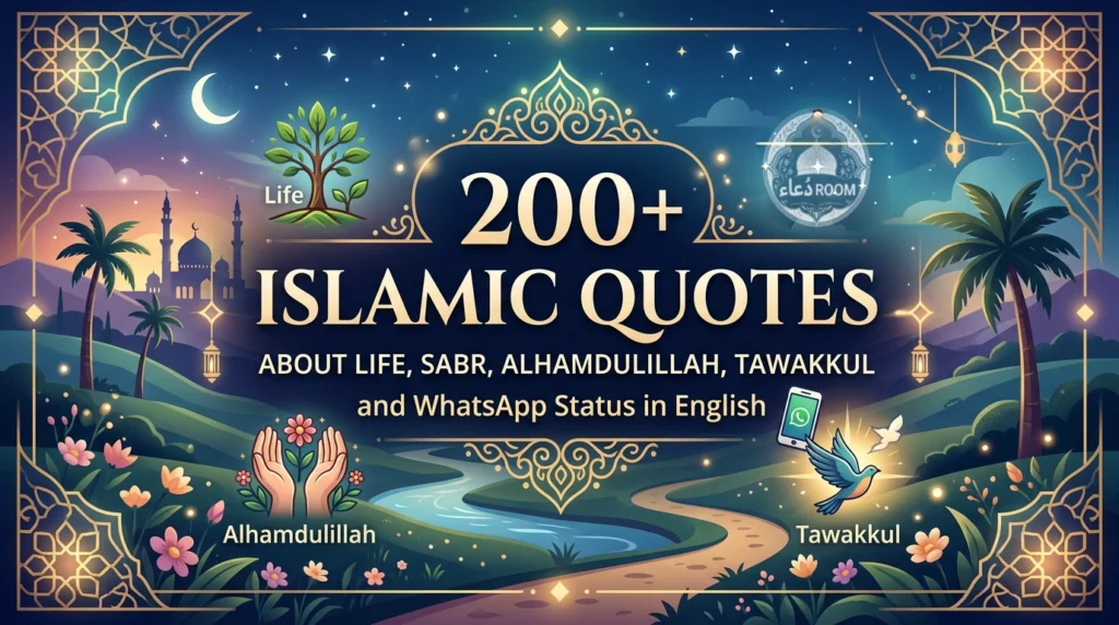 200+ Islamic Quotes About Life, Sabr, Alhamdulillah, Tawakkul, and WhatsApp Status in English