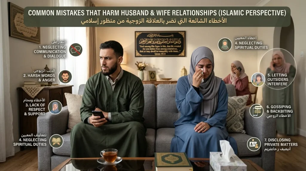 Common Mistakes That Harm Husband and Wife Relationships