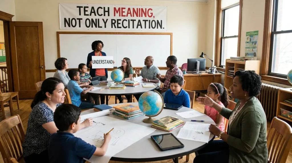 Teach Meaning To Child , Not Only Recitation