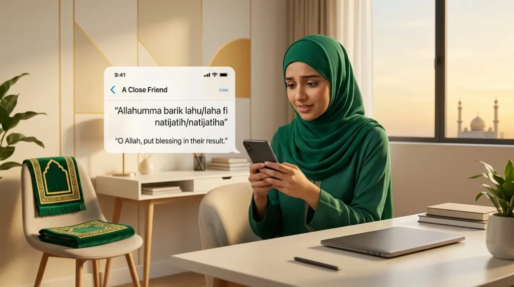 A One-Line Dua You Can Text a Friend Waiting on Their Result Too