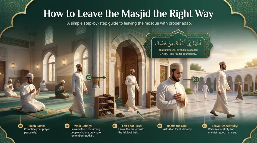 How to Leave the Masjid the Right Way
