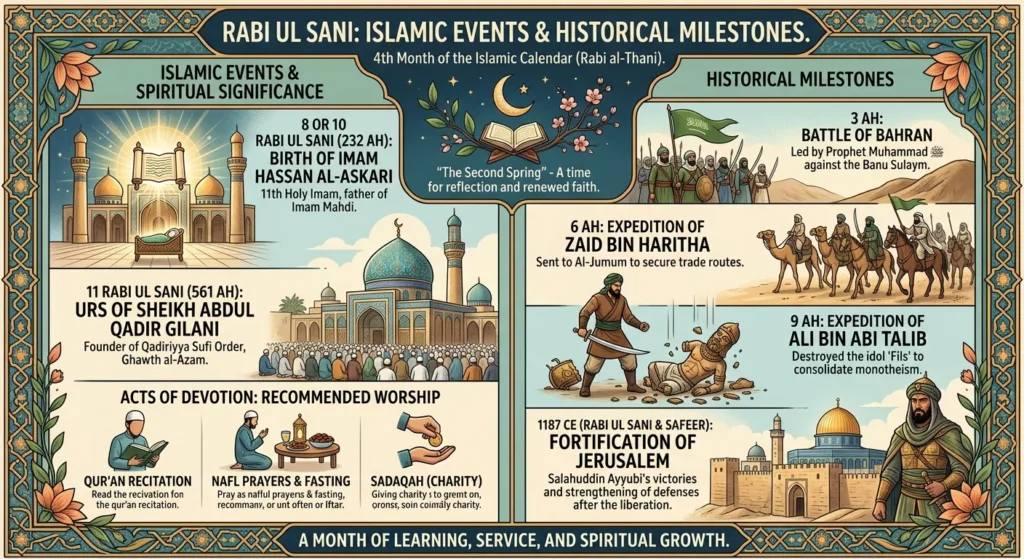 Rabi ul Sani Islamic Events and Historical Events