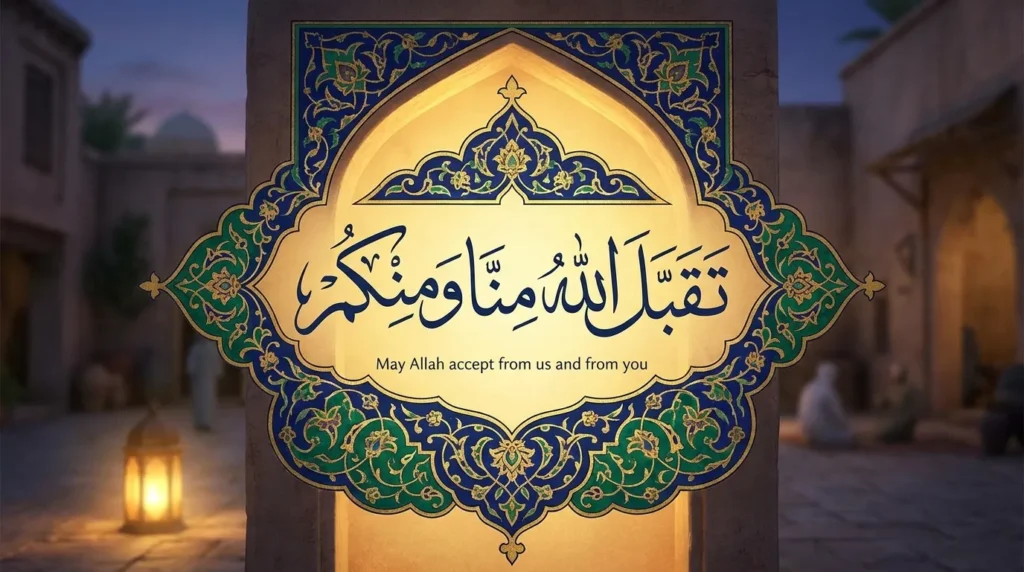 Taqabbalallahu Minna Wa Minkum Written in Arabic