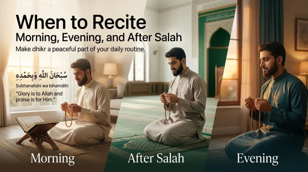 When to Recite: Morning, Evening, and After Salah