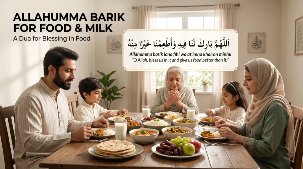 Allahumma Barik for Food and Milk
