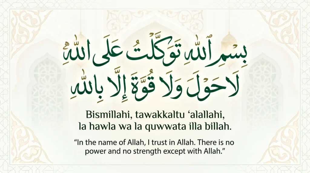 Bismillahi Tawakkaltu Alallahi: The Full Dua in Arabic