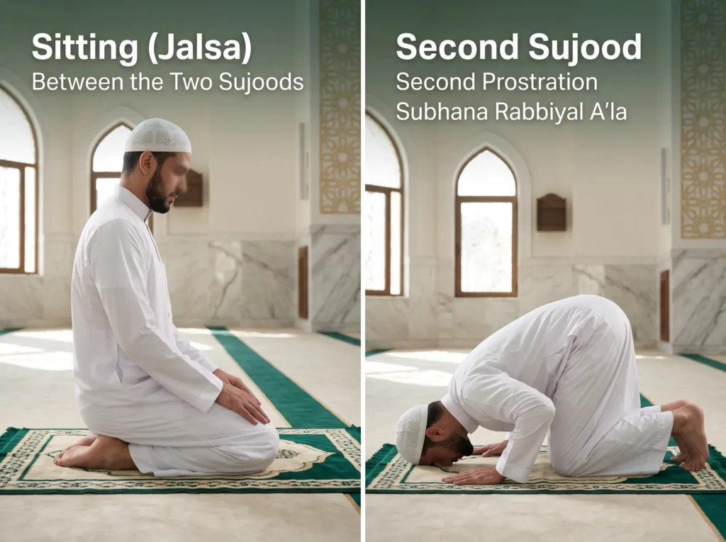Sitting (Jalsa) and Second Sujood